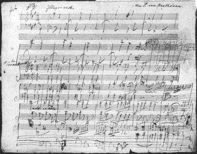 Partitura autógrafa para la 10ª Bagatela opus 119 de Ludwig van Beethoven